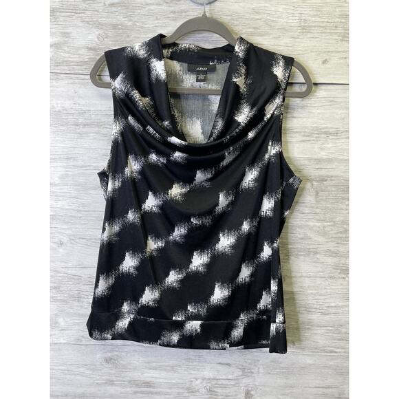 Alfani Tops - Alfani Sleeveless Cowl Neck Top Womens Large Abstract Print Polyester‎ Blouse